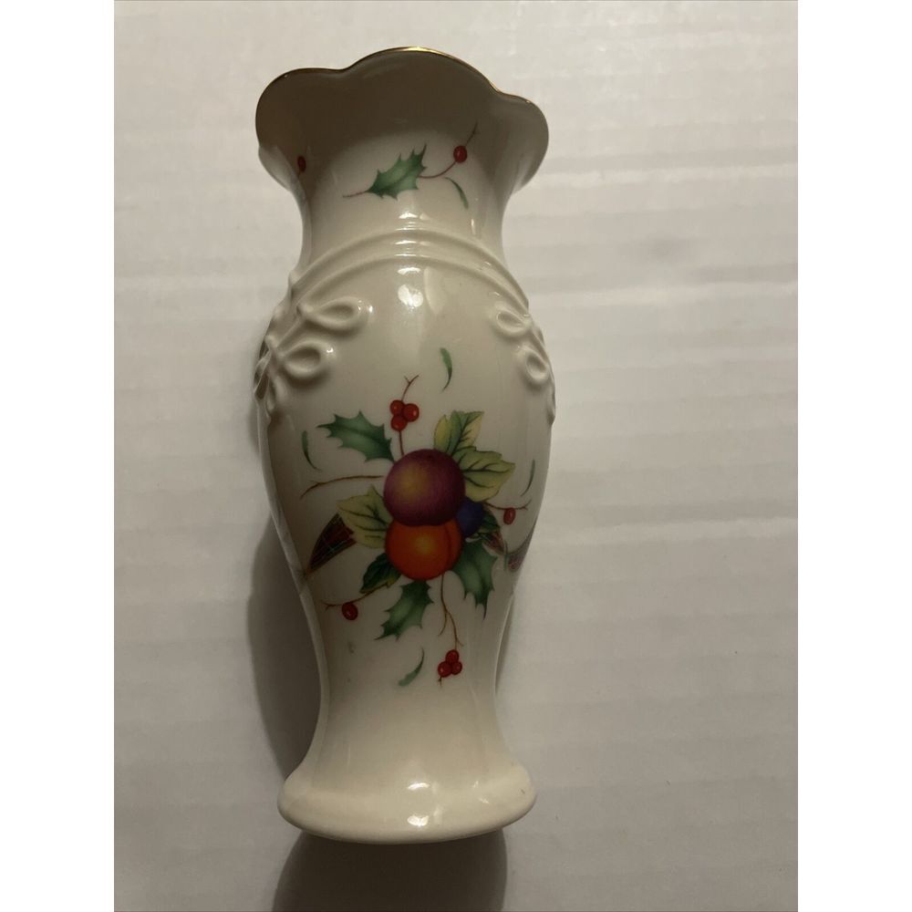Collectible Decor Lenox Holiday Tartan Dimension Collection Small‎ Vase 5" tall